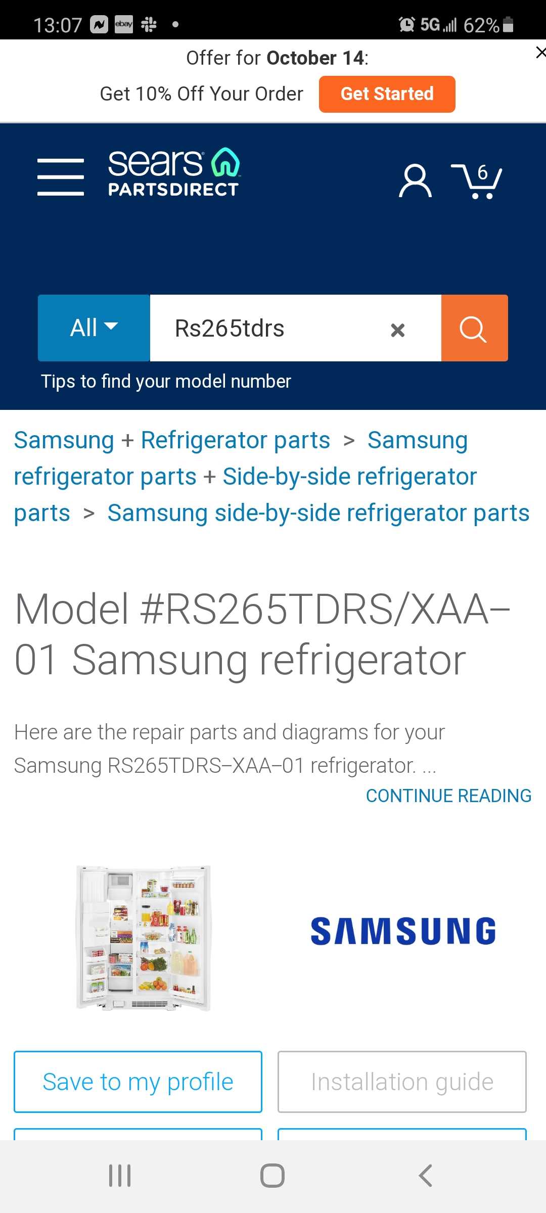 samsung refrigerator rs265tdrs owners manual