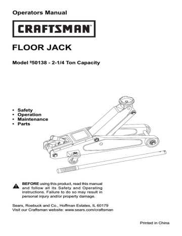 craftsman 50143 owners manual