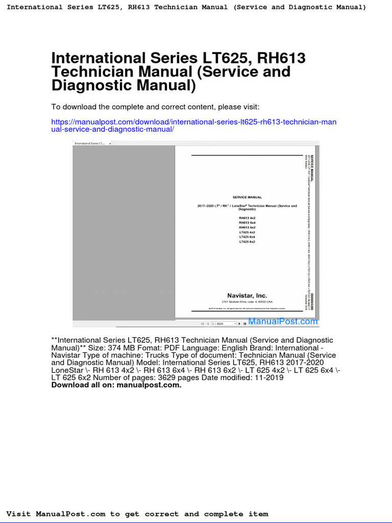 2022 international lt owners manual