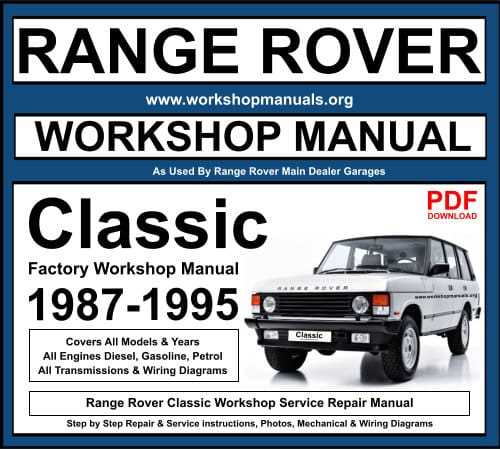 range rover classic owners manual