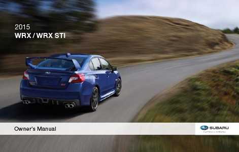 2015 subaru crosstrek owners manual