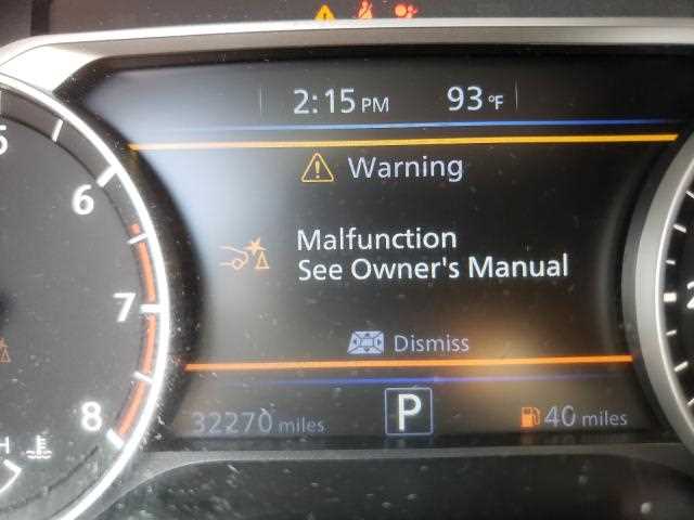 malfunction see owners manual nissan altima 2022