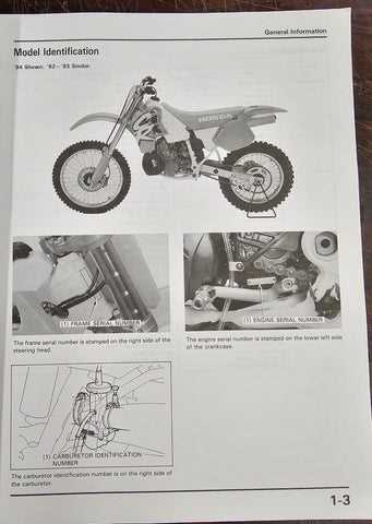 honda dirt bike owners manual