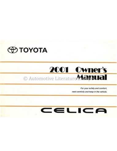 2001 toyota celica gt owners manual