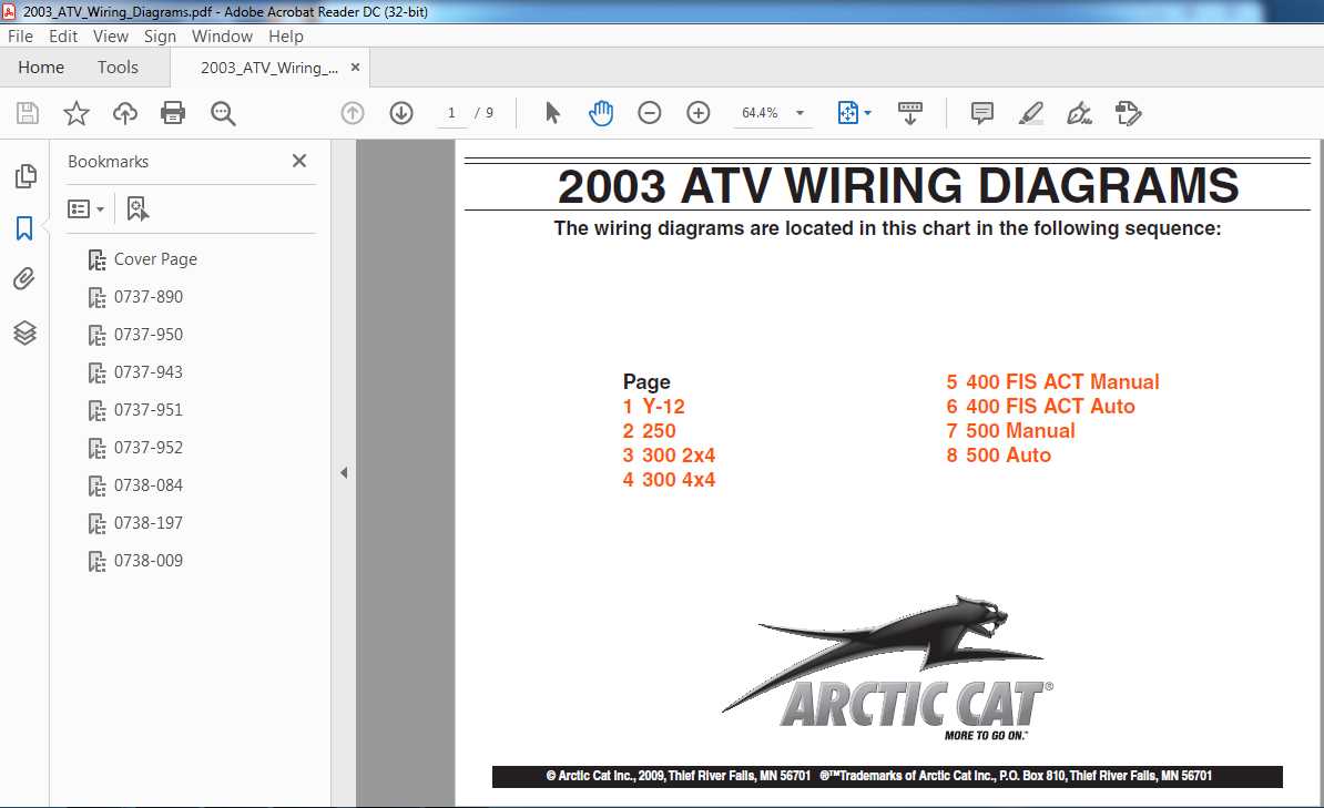 arctic cat owners manuals