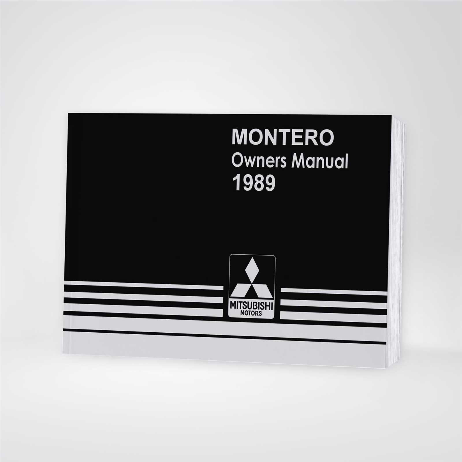 mitsubishi montero owners manual