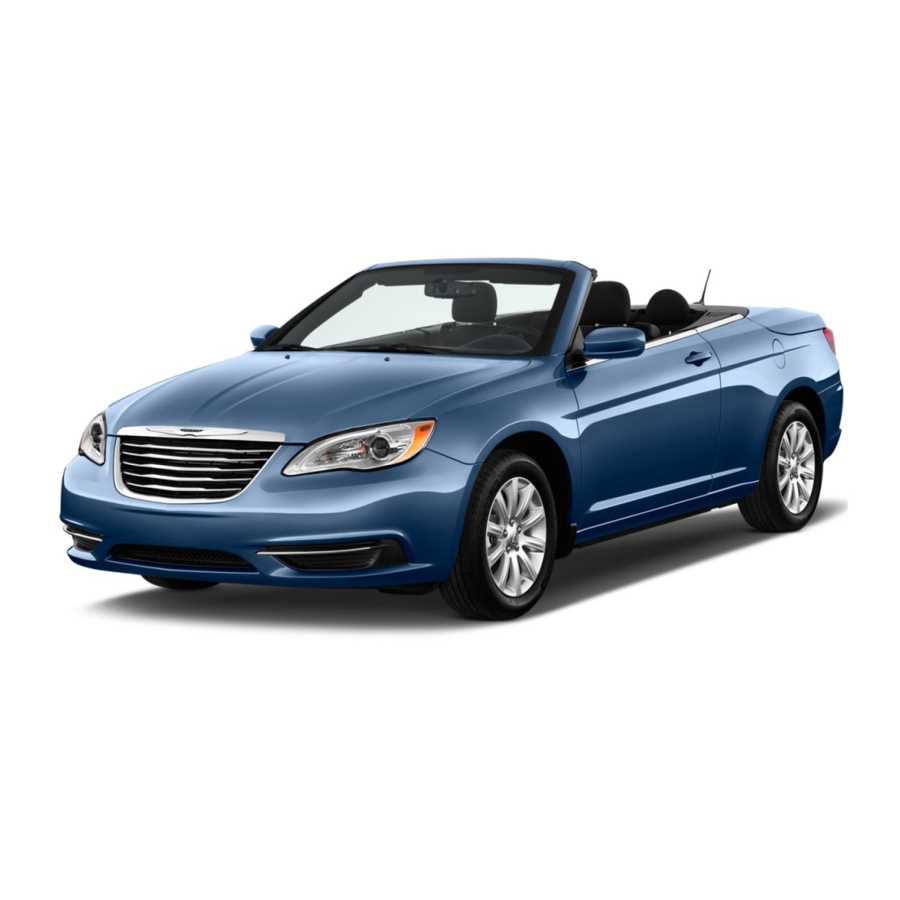 2011 chrysler 200 convertible owners manual