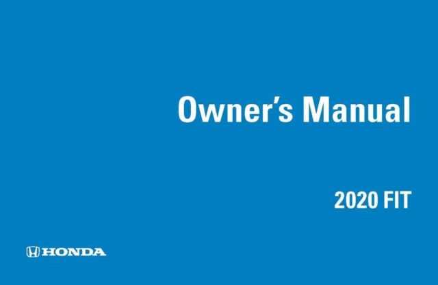 honda fit owners manual