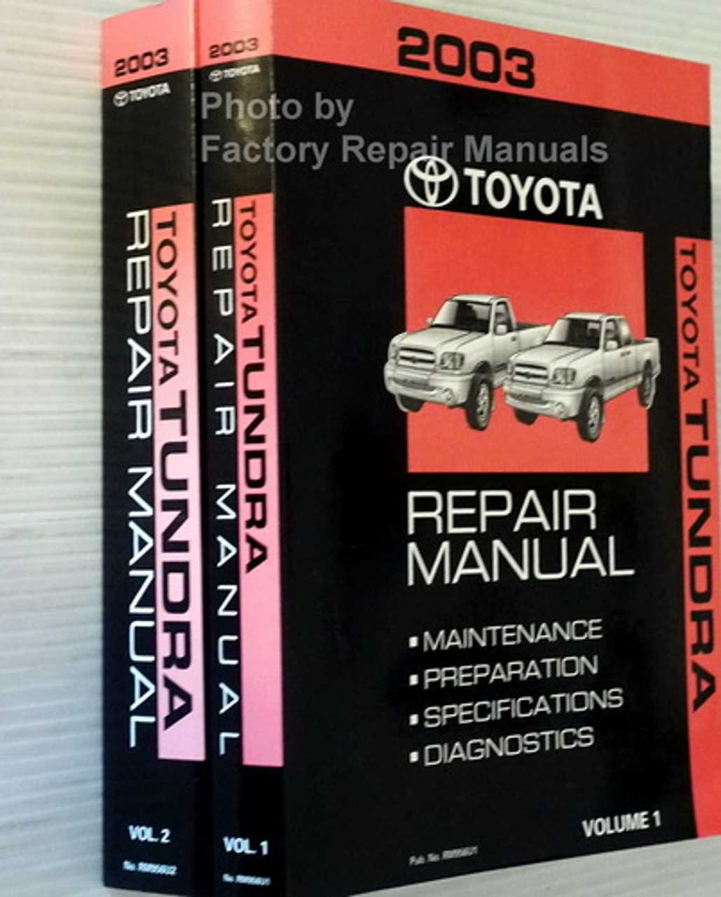 2003 toyota tundra owners manual