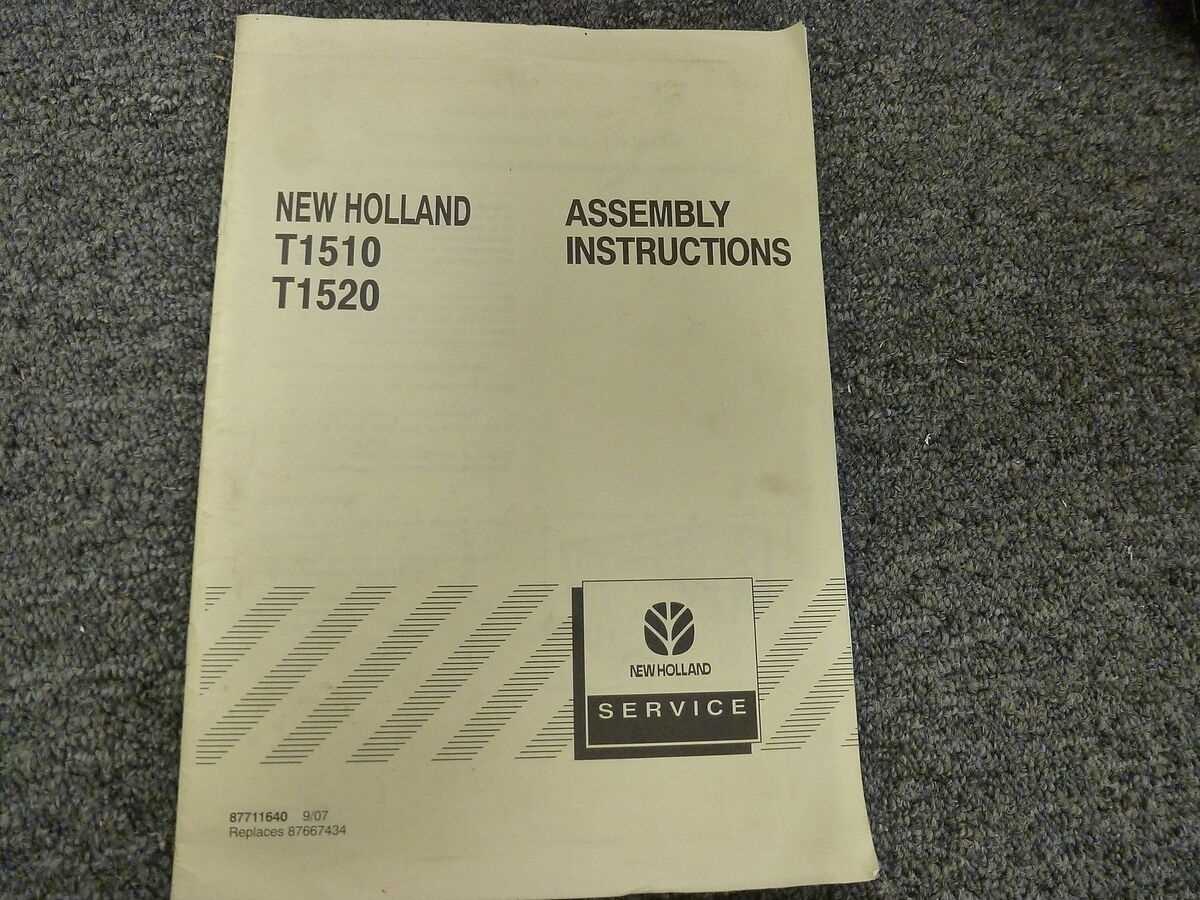 new holland t1510 owners manual