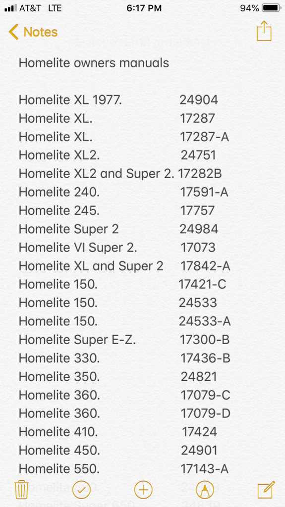 homelite xl chainsaw owners manual