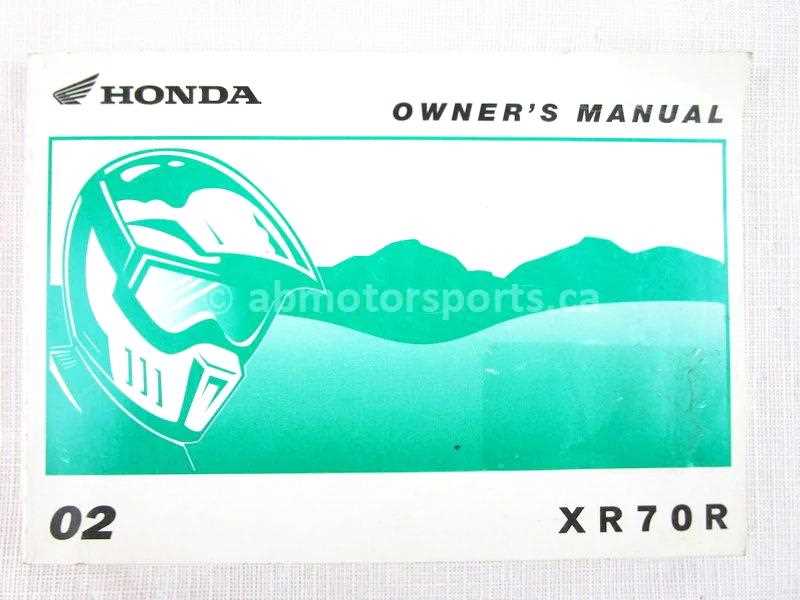 honda dirt bike owners manual