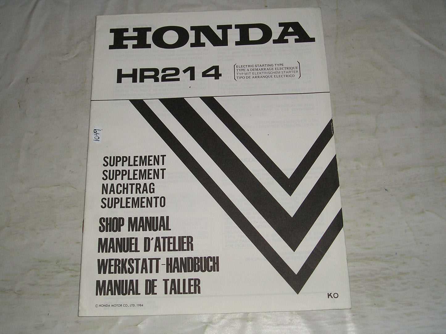 honda hr214 owners manual