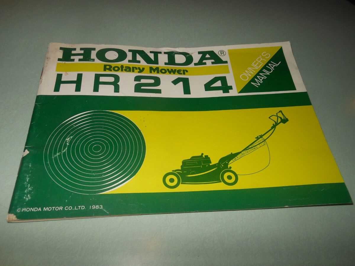 honda hr214 owners manual