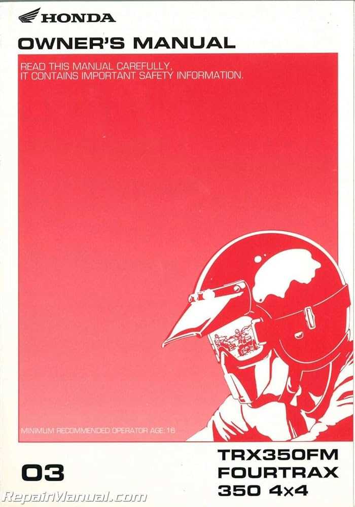 honda rancher 350 owners manual