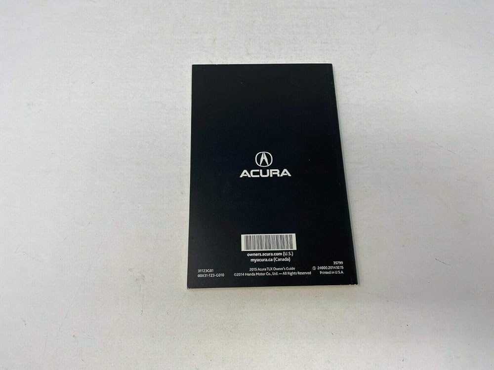 acura tlx 2015 owners manual