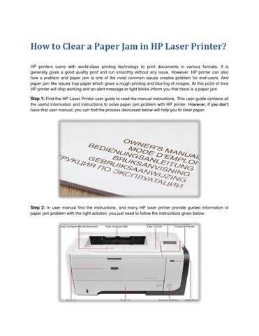 hp printer owners manual