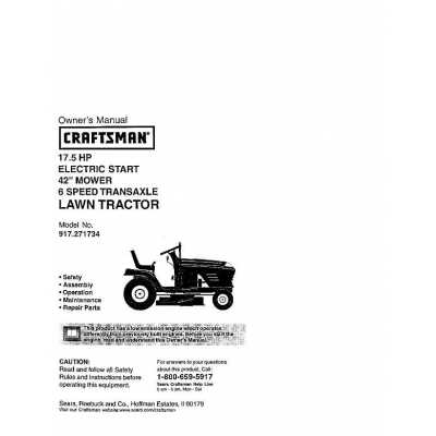 craftsman lawn mower model 917 owners manual