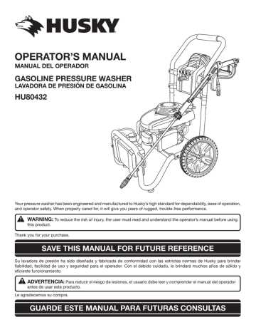 husky 2600 psi pressure washer owners manual