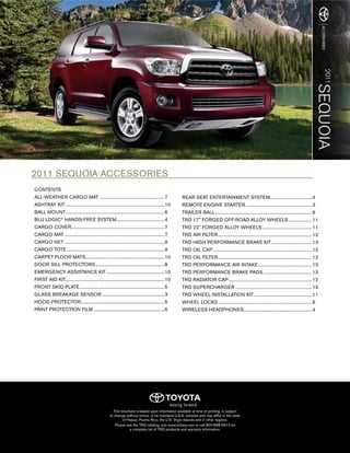 2011 toyota sequoia owners manual