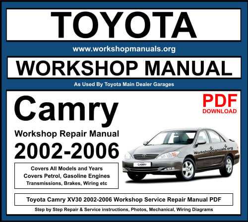 2004 toyota camry owners manual