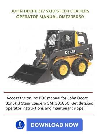 john deere 317 skid steer owners manual