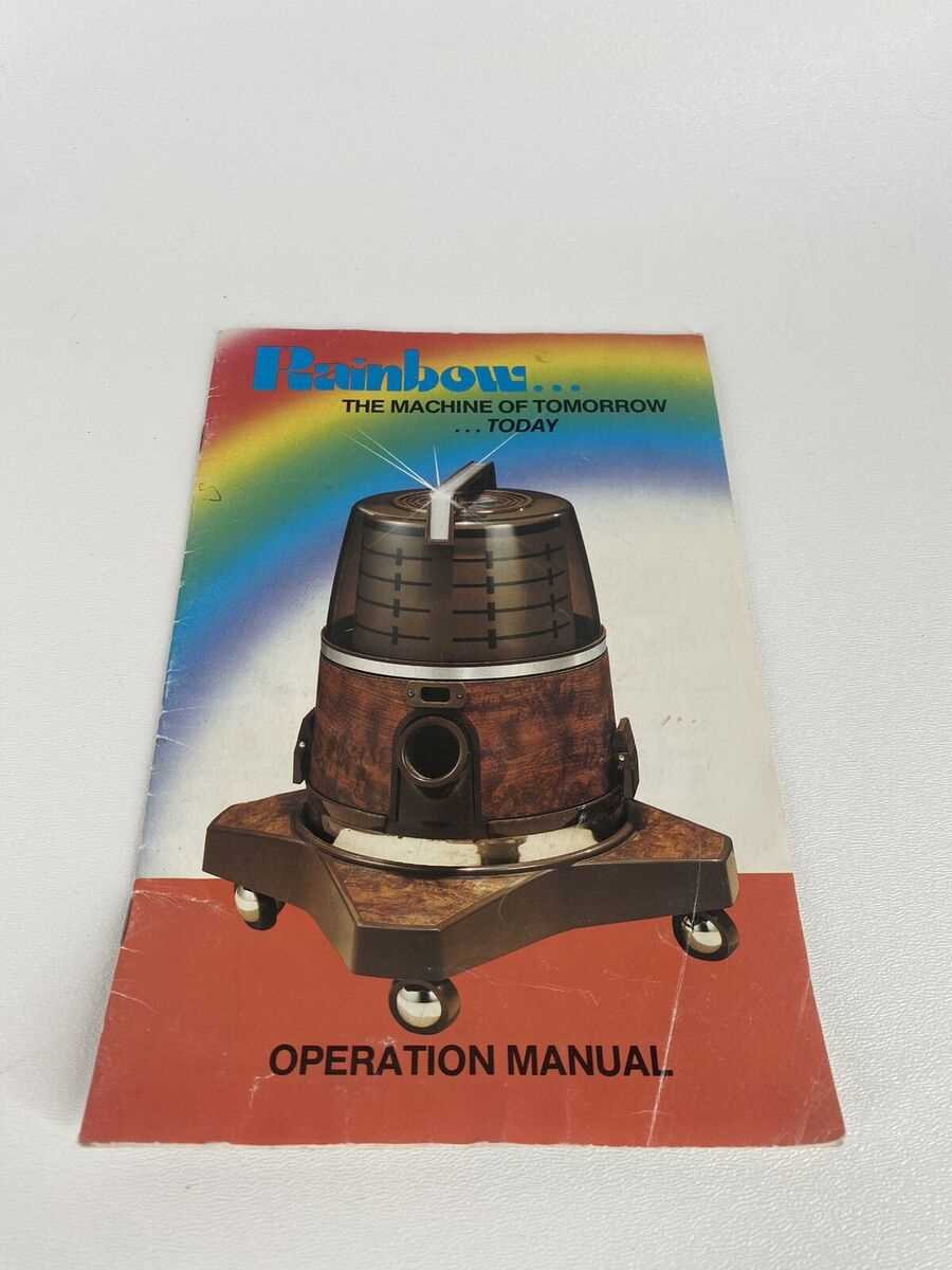 rainbow vacuum owners manual