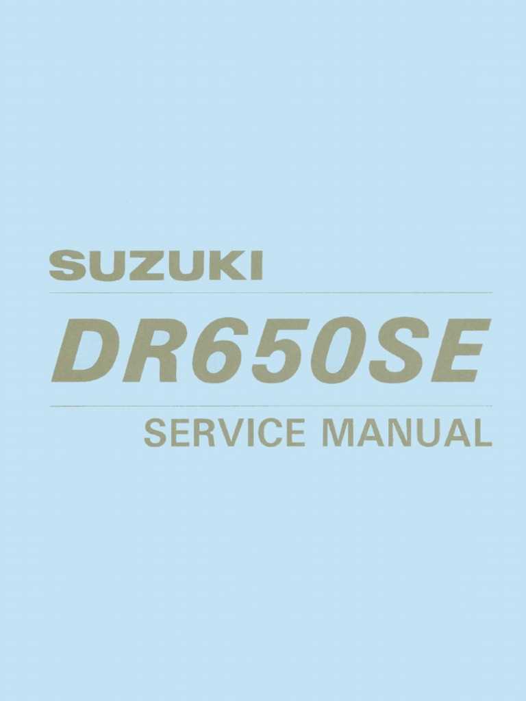 suzuki dr650 owners manual