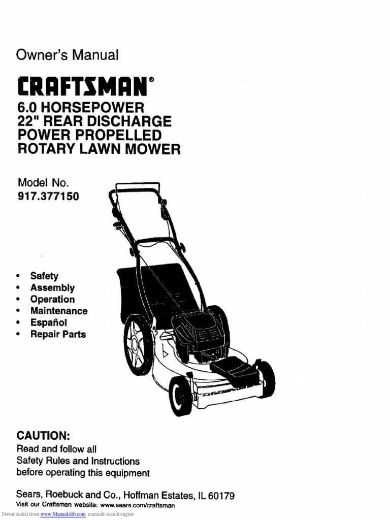 craftsman 917 owners manual