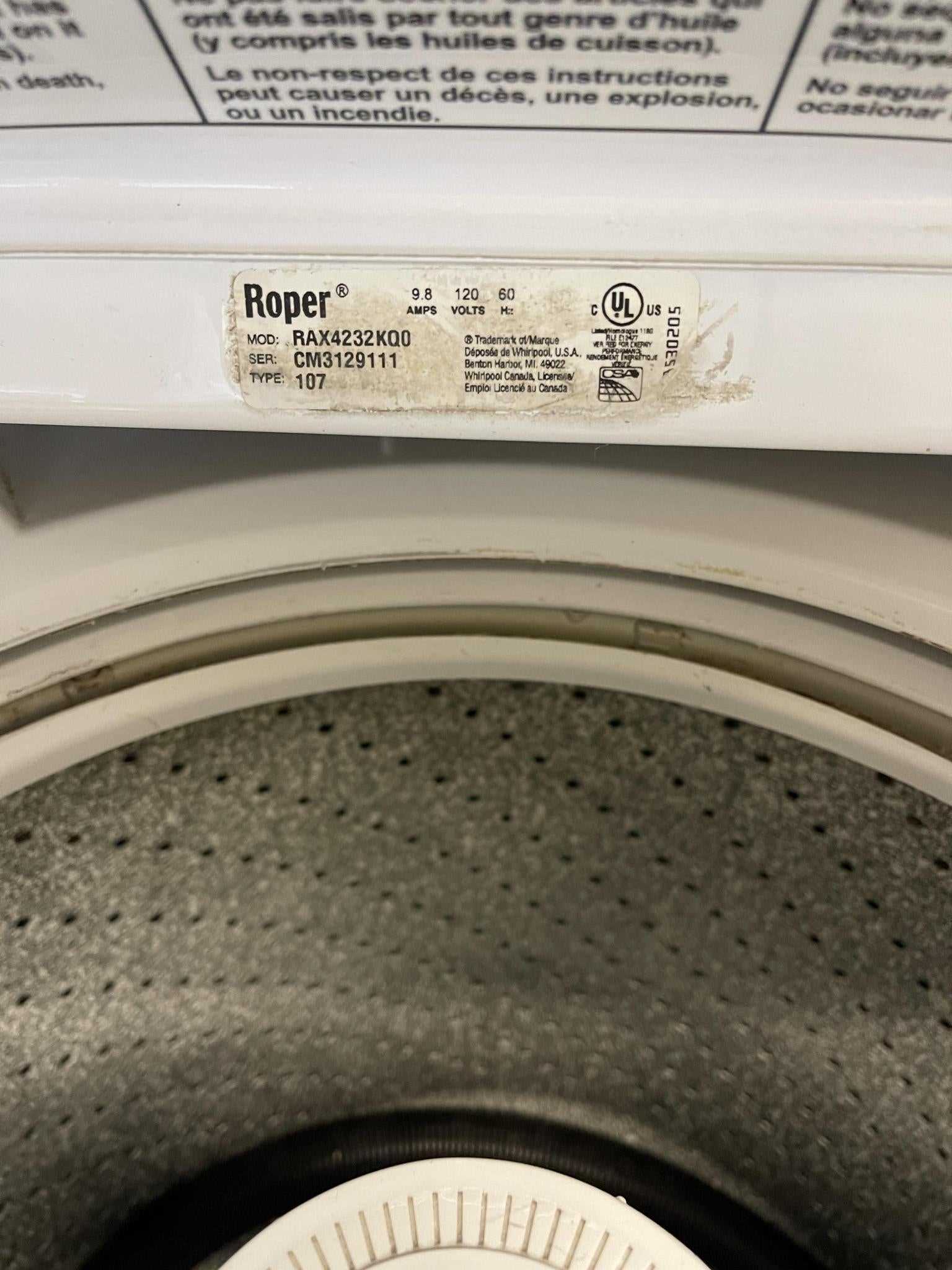 roper whirlpool dryer owners manual