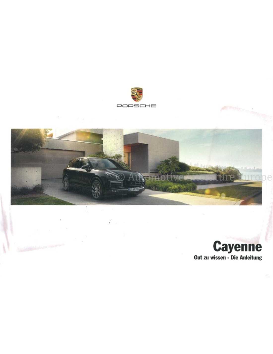 2018 porsche cayenne owners manual