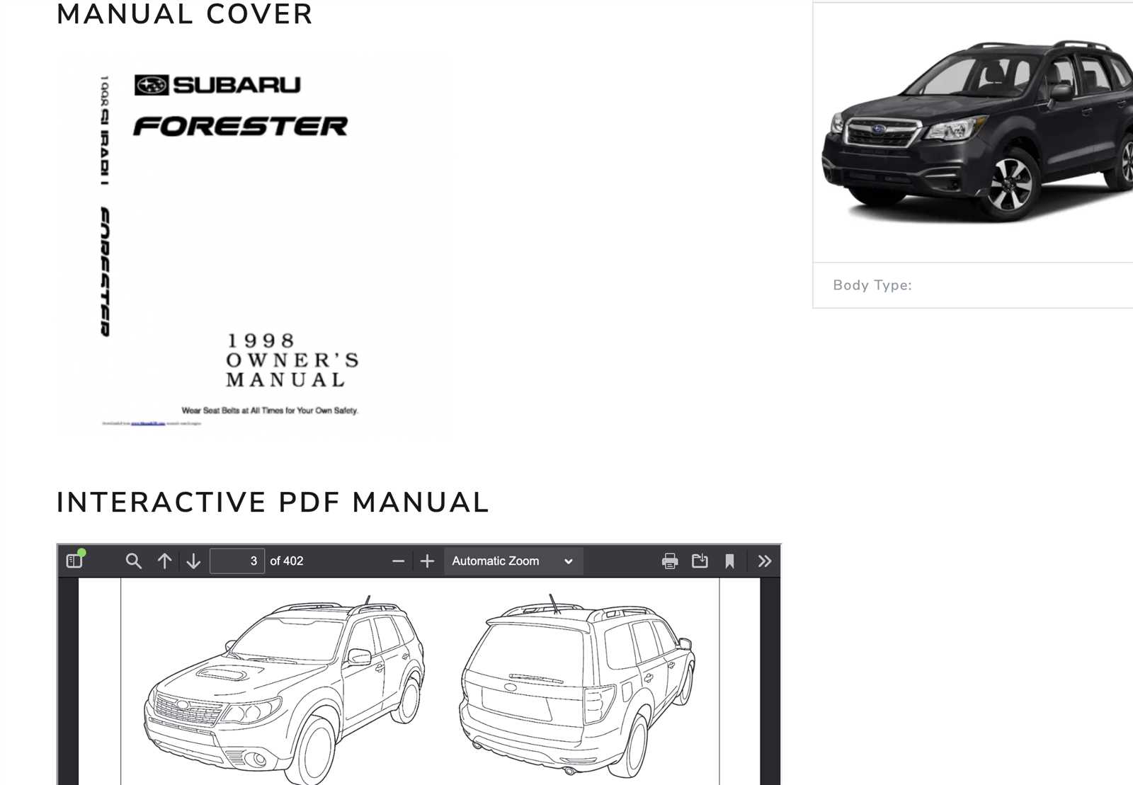 2019 subaru outback owners manual