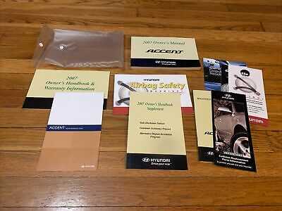 2007 hyundai accent owners manual