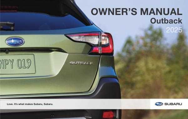 subaru outback 2020 owners manual