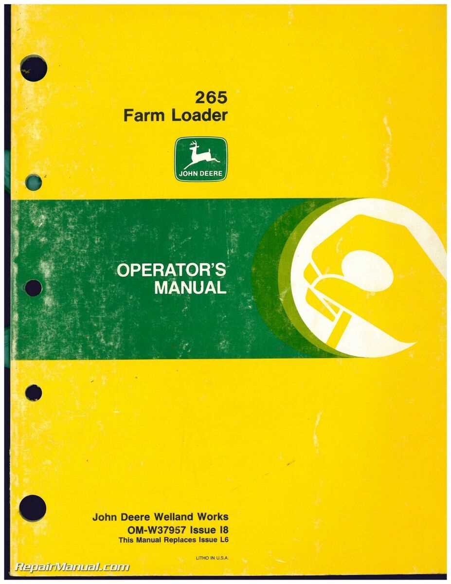 john deere 265 owners manual