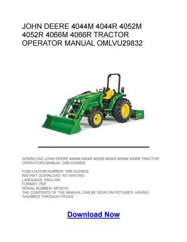 john deere 4044m owners manual