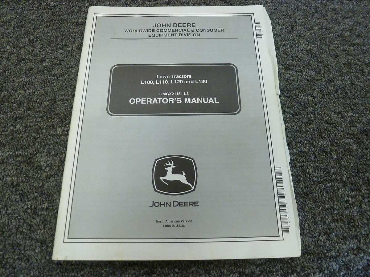 john deere owners manual l110