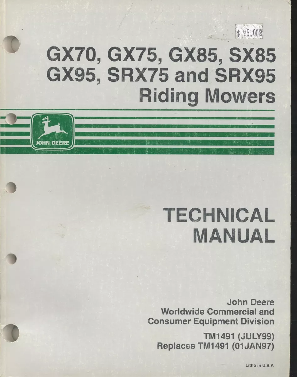 john deere sx85 owners manual