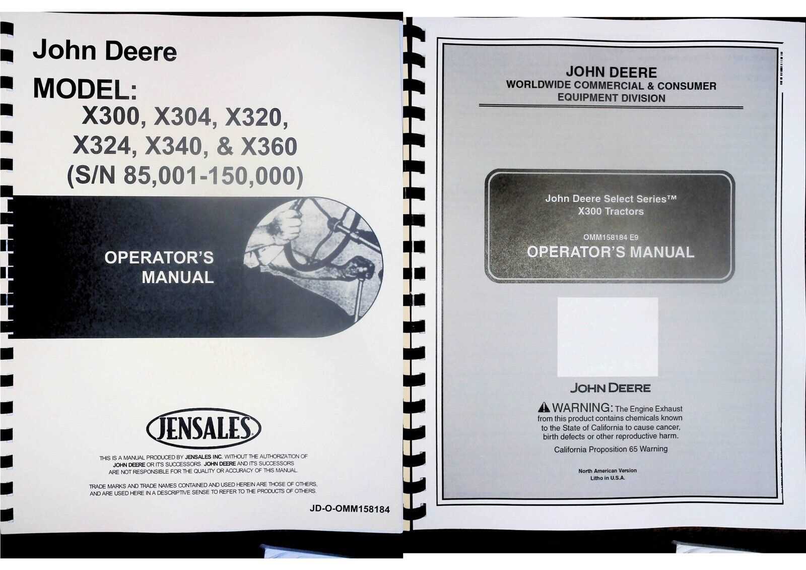 john deere x324 owners manual