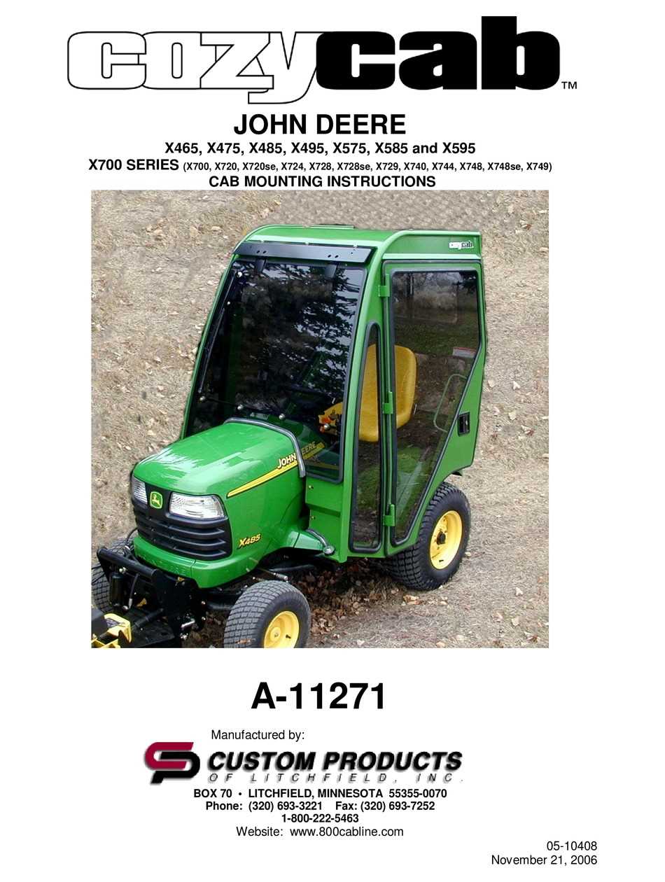 john deere x495 owners manual