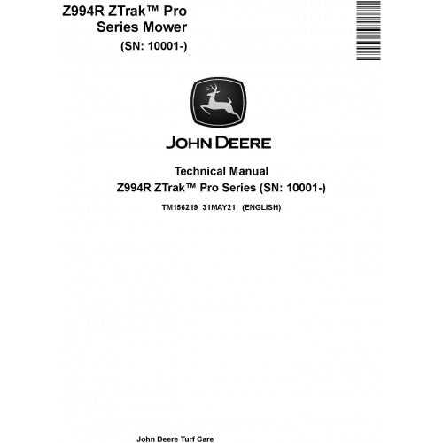 john deere ztrak owners manual