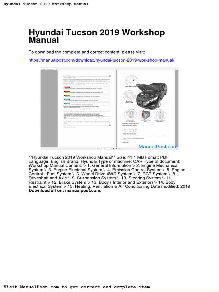 2019 tucson owners manual