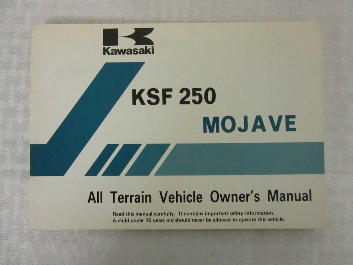 kawasaki mojave 250 owners manual