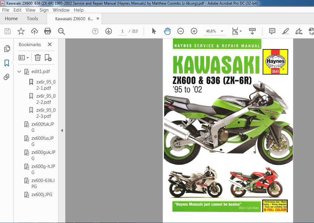 kawasaki ninja zx6r owners manual