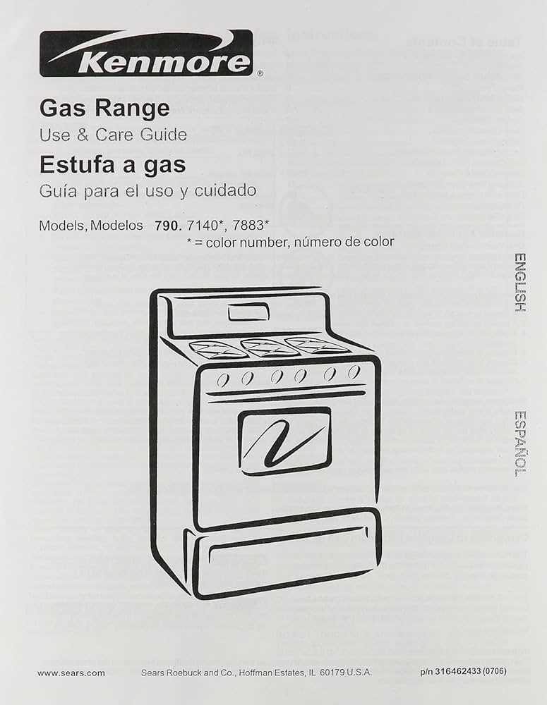 kenmore gas range owners manual