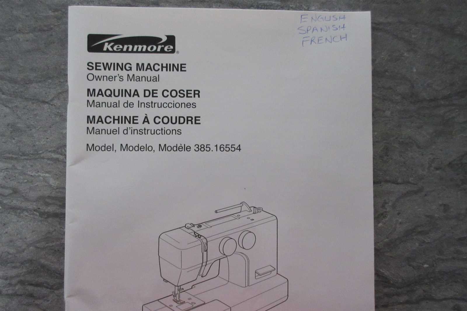 kenmore sewing machine model 385 owners manual