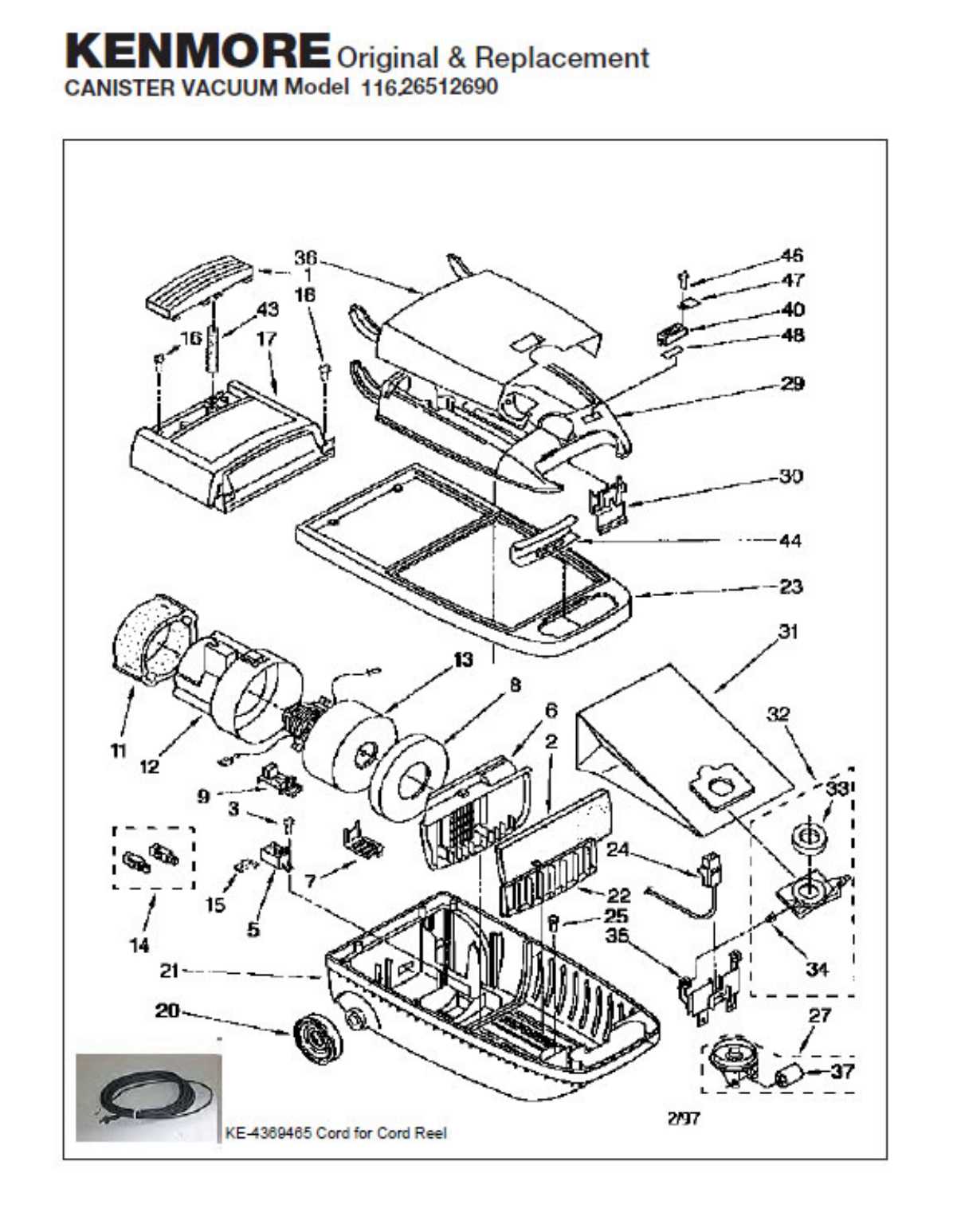 kenmore vacuum model 116 owners manual