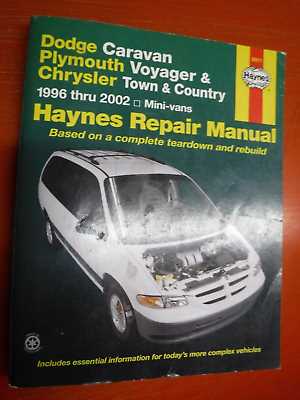 2000 plymouth grand voyager owners manual