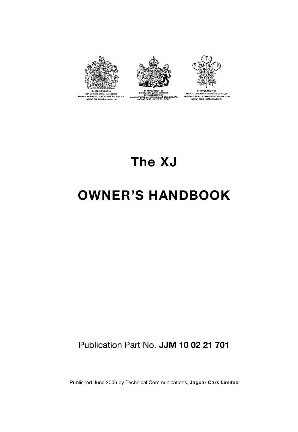 2007 jaguar xj owners manual