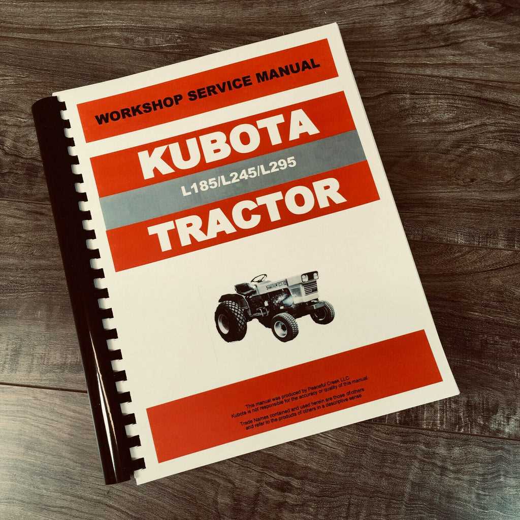 kubota l185 owners manual